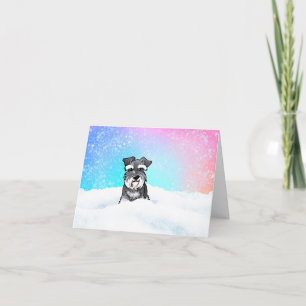 Winter Schnauzer Blank Card