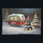 Winter Schnauzer Caravan Christmas Adventure Kitchen Towel<br><div class="desc">Embrace the magic of a snowy winter night as a caravan glides gracefully through the moonlit landscape. The serene beauty of the glistening snow and the enchanting glow of the moon create a captivating scene,  promising an unforgettable Christmas adventure filled with warmth,  joy,  and cherished memories.</div>