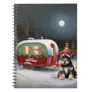 Winter Schnauzer Caravan Christmas Adventure Notebook