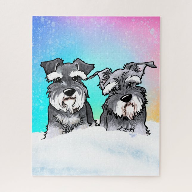 Winter Schnauzer Jigsaw Puzzle (Vertical)