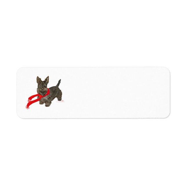 Winter Scottie in Wam Scarf (Front)