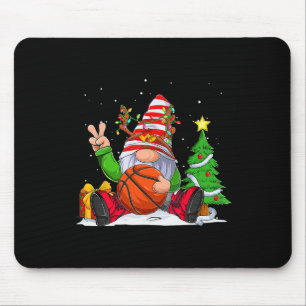 Winter Season Bysketbyll Gnome Christmas For Boys  Mouse Pad