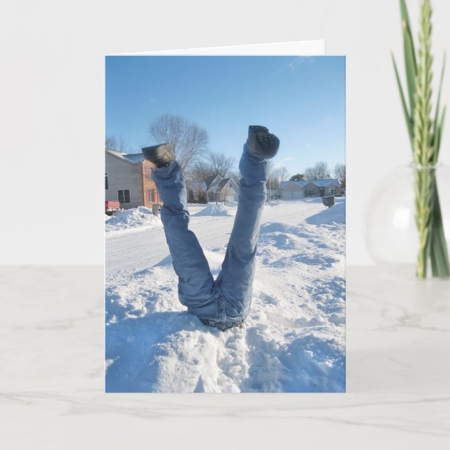 Winter Season Humour Holiday Card (Front)