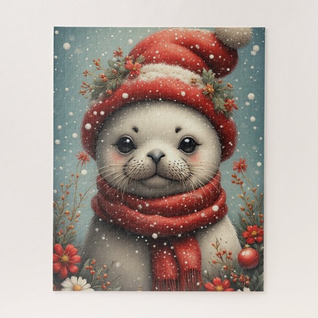 Winter Season Seal  Jigsaw Puzzle (Vertical)