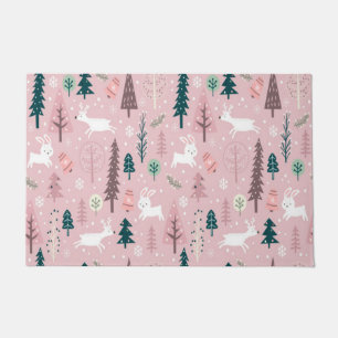 winter season seamless pattern decoration doormat