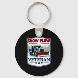 Winter Service Snow Plow Veteran Retired Funny Sno Keychain
