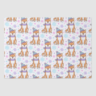 Winter Shiba Inu Christmas Tissue Paper