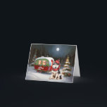 Winter Siberian Husky Caravan Christmas Adventure Card<br><div class="desc">Embrace the magic of a snowy winter night as a caravan glides gracefully through the moonlit landscape. The serene beauty of the glistening snow and the enchanting glow of the moon create a captivating scene,  promising an unforgettable Christmas adventure filled with warmth,  joy,  and cherished memories.</div>