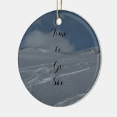 Winter Ski/Love Christmas Ornament (Left)