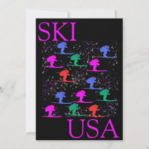 WINTER SKIER HOLIDAY CARD