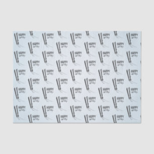 Winter Skiing Happy Holidays Tissue Paper