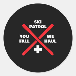 Winter Skiing Patrol Games Shirts & Hoodies Sk Classic Round Sticker
