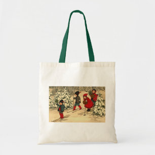 Winter Skiing Tote Bag