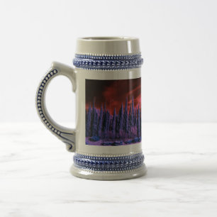 winter sky purple beer stein