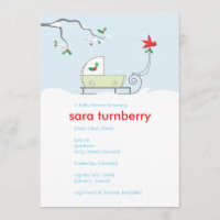 Winter Sled Baby Shower Invitation