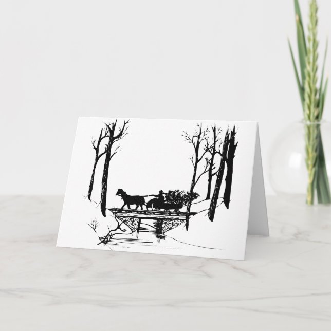 winter sleigh ride holiday card (Front)