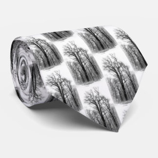 Winter Snow and Poplar Tree Tie