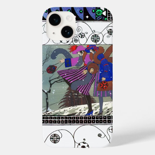 WINTER SNOW AND SWIRLS / FASHION COSTUME DESIGNER Case-Mate iPhone CASE (Back)