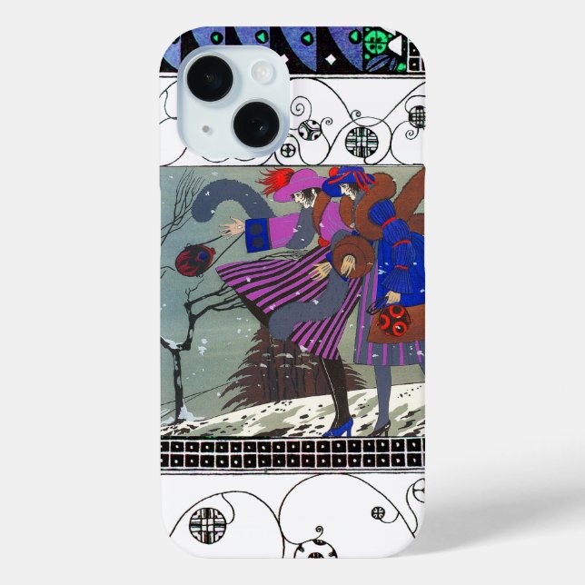 WINTER SNOW AND SWIRLS / FASHION COSTUME DESIGNER Case-Mate iPhone CASE (Back)