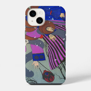 WINTER SNOW ART DECO FASHION MONOGRAM iPhone 14 CASE