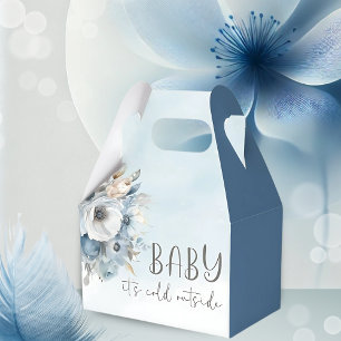 Winter Snow Baby It's Cold Outside Baby Shower Favor Box