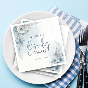 Winter Snow Baby It's Cold Outside Baby Shower  Napkin