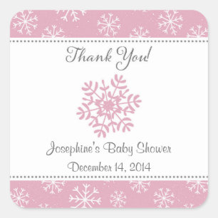 Winter Snow Baby Shower Stickers