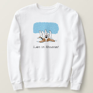 Winter Snow Beagle - Cute Let it Snow Dog Holiday Sweatshirt