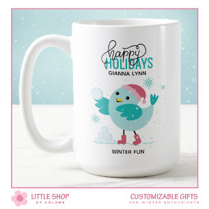 Winter Snow Bird Holiday Coffee Mug