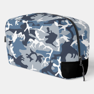 Winter Snow Blue Camouflage, Military, Army Dopp Kit