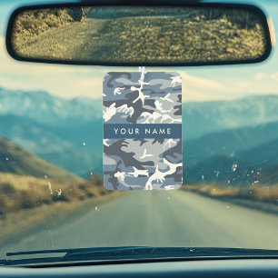 Winter Snow Blue Camouflage Your name Personalize Air Freshener