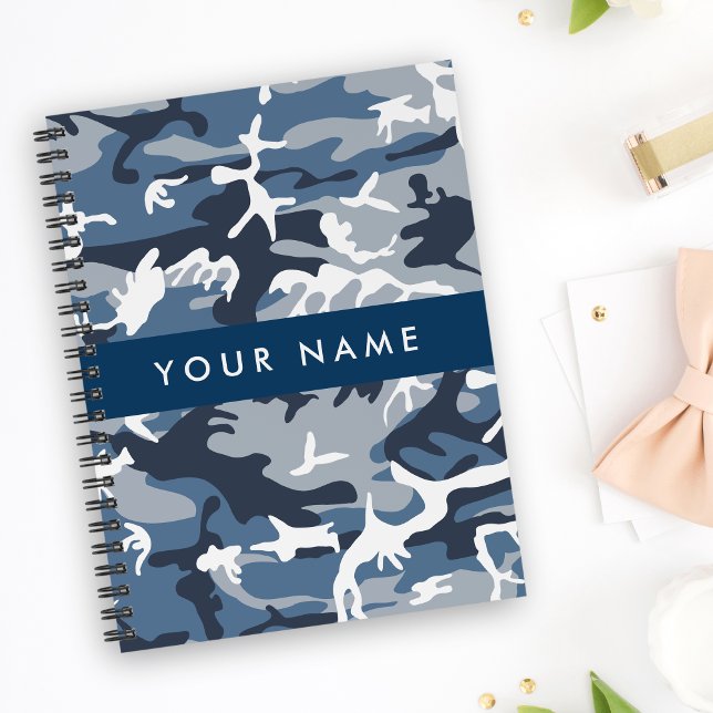 Winter Snow Blue Camouflage Your name Personalize Planner (Creator Uploaded)