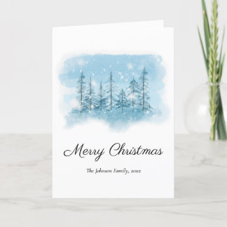 Winter Snow Christmas Greeting Holiday Card