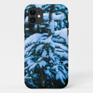 Winter Snow Christmas Tree iPhone 11 Case