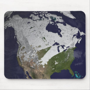 Winter Snow Cover in the Northern Hemisphere Mouse Pad