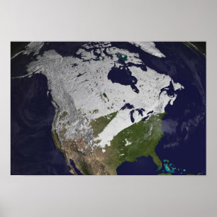 Winter Snow Cover in the Northern Hemisphere Poster