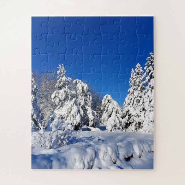 Winter Snow covered trees Puzzle (Vertical)