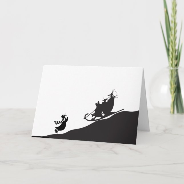 Winter Snow Day Birthday  Card (Front)