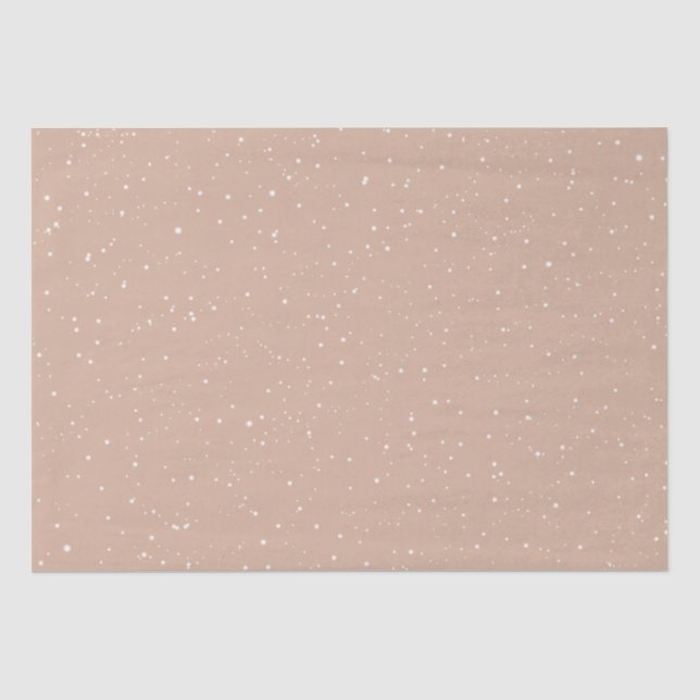 Winter Snow Flakes on Brown Tissue Paper (Front)