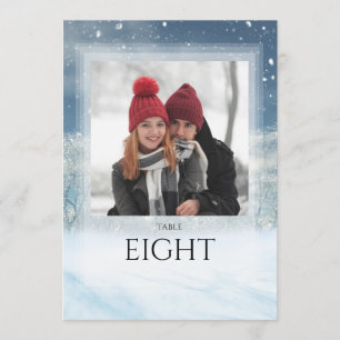 Winter Snow Forest Photo Table Number