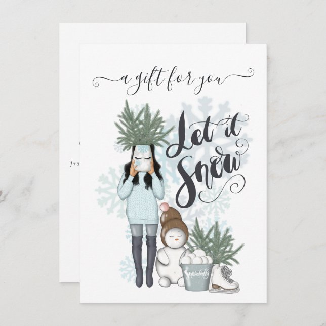 Winter Snow Gift Certificate (Front/Back)