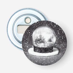 Winter Snow Globe Bottle Opener