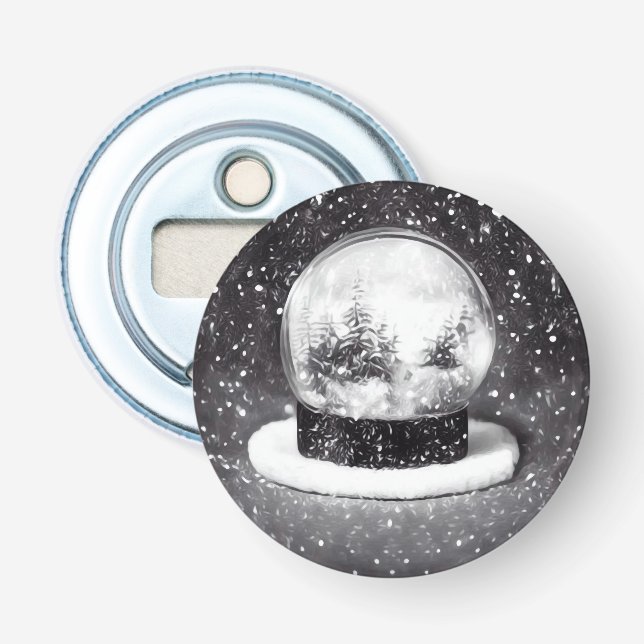 Winter Snow Globe Bottle Opener (Front)