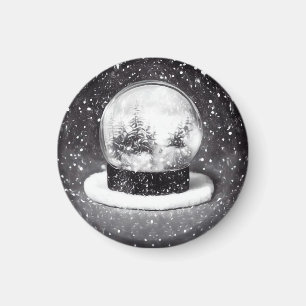 Winter Snow Globe Magnet