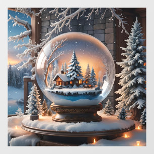Winter Snow Globe Window Cling
