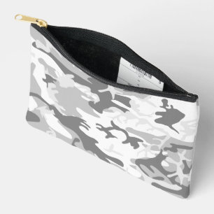 Winter Snow Grey Camouflage, Military, Army Accessory Pouch