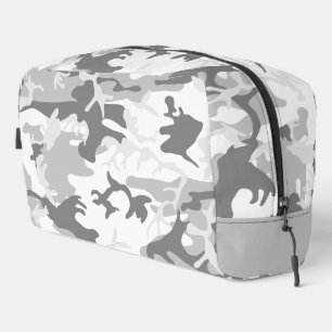 Winter Snow Grey Camouflage, Military, Army Dopp Kit