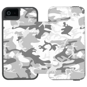 Winter Snow Grey Camouflage, Military, Army Incipio Watson™ iPhone 5 Wallet Case
