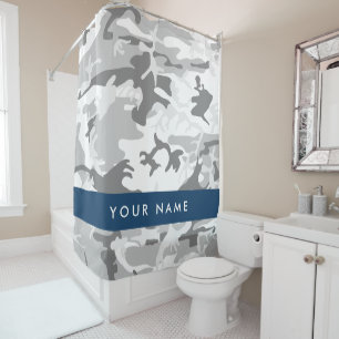 Winter Snow Grey Camouflage Your name Personalize