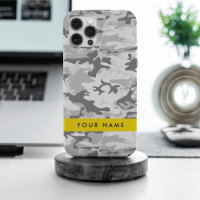 Winter Snow Grey Camouflage Your name Personalize